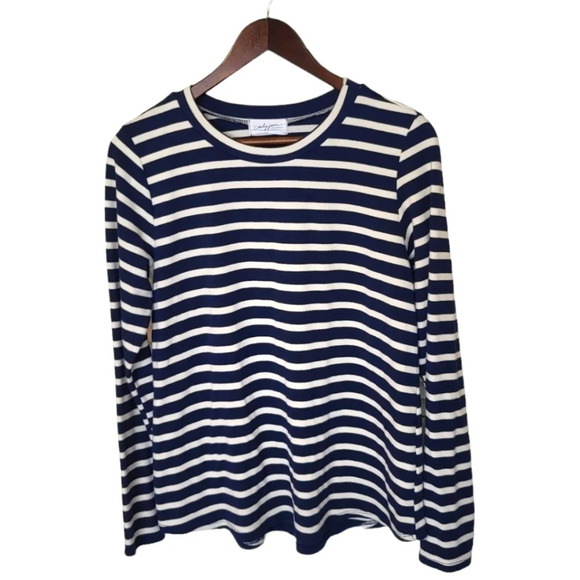 Carly Jean Los Angeles Tops - Carly Jean Los Angeles Nautical Striped Long Sleeve Shirt